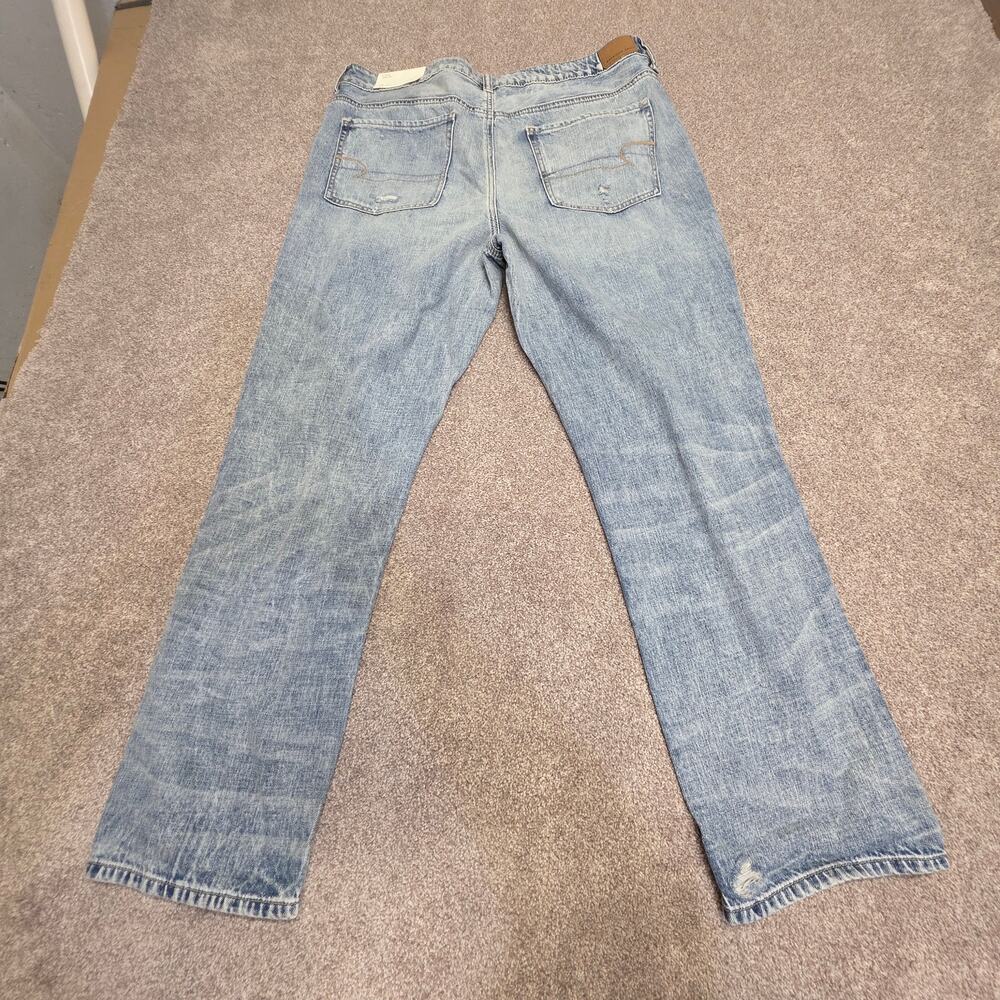 NWT indie streetwear American Eagle Hi-Rise Tomgirl Jeans 18L Crochet Distressed